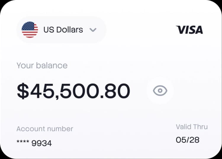 real-time balance overview